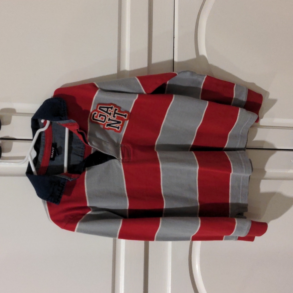 Gant polo grey and red size 7/8